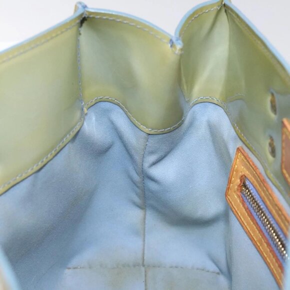 LOUIS VUITTON Monogram Vernis Reade PM Hand Bag Baby Blue LV Auth 118839 - Picture 13 of 16